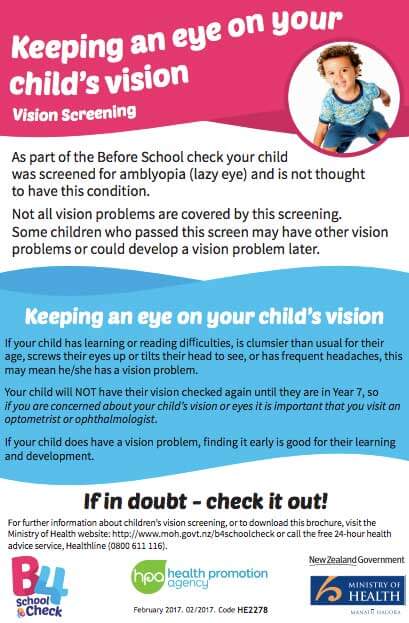 keeping an eye on your childs vision moh nz
