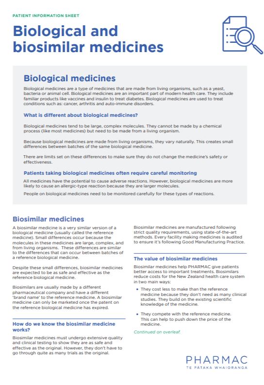 biological and biosimilar medicines