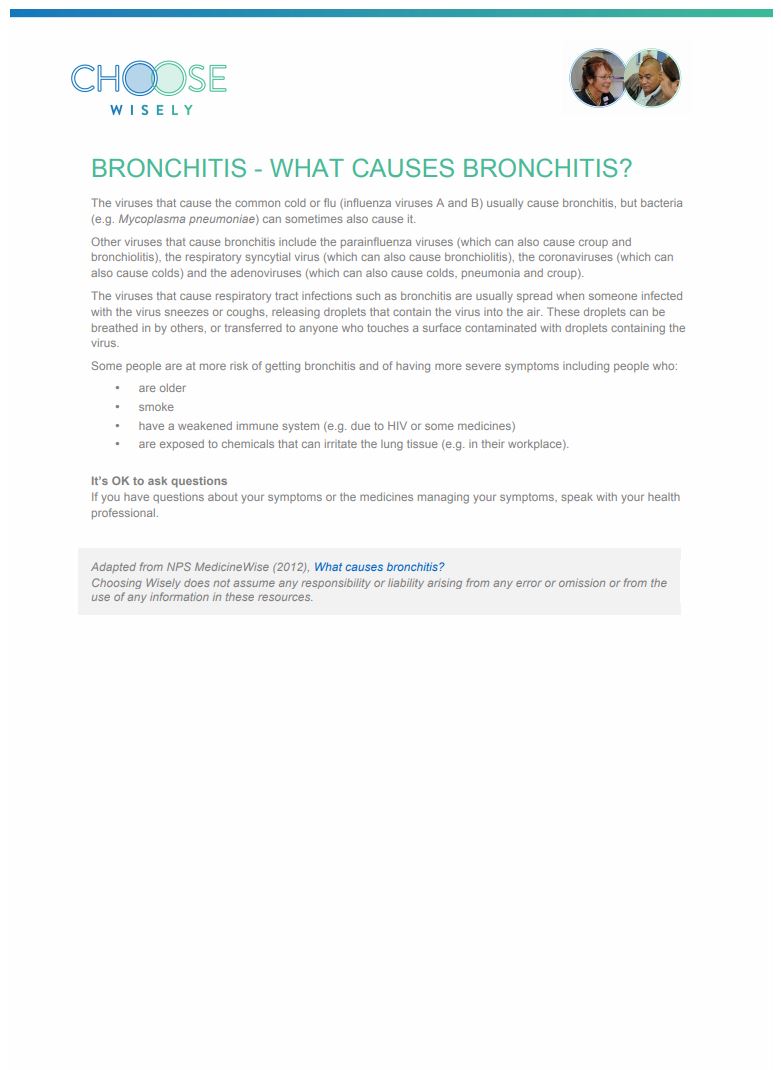 bronchitis what causes bronchitis