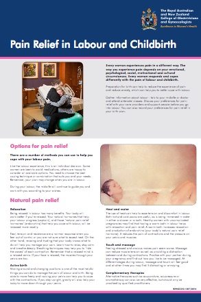 pain relief in labour and childbirth