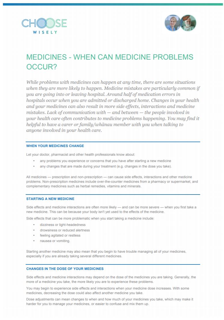when can medicine problems occur