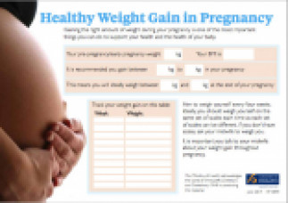 Healthy weight gain in pregnancy