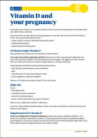Vitamin D and your pregnancy