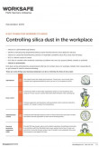 8 key things for workers to know – controlling silica dust in the workplace