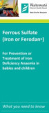 Ferrous Sulphate (Iron or Ferodan®)