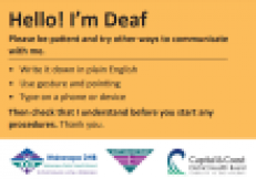 Deaf and hard of hearing communication cards