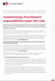 Assisted dying – practitioners' responsibilities under the code
