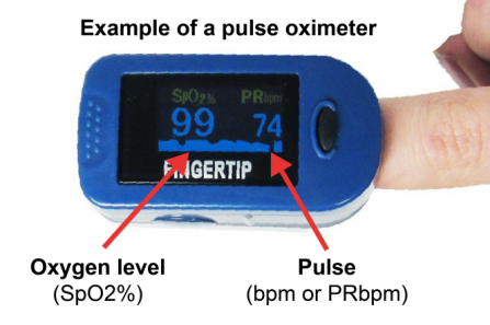 Bacaan oksigen oximeter