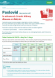 Paxlovid for advanced chronic kidney disease or dialysis factsheet
