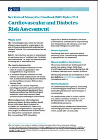 Cardiovascular & diabetes risk assessment