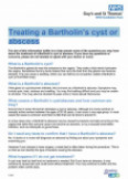 Treating a Bartholin's cyst or abscess