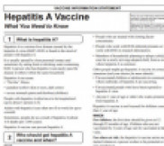 Hepatitis A vaccine information