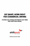 Eat smart, work right, for commercial drivers