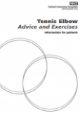 Tennis elbow or lateral epicondylitis